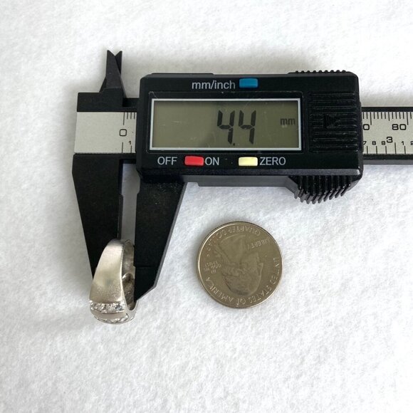 Brushed Sterling Silver 925 Channel Set Cubic Zirconia 4 Row Wide Band Ring Sz 7 - Picture 16 of 16